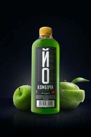 Комбуча в пляшці Йо яблуко (1л)
