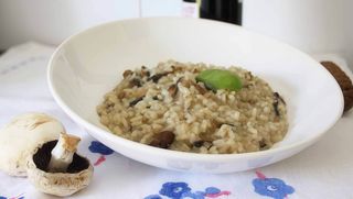 Risotto Con Queso Y Setas