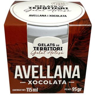 Postre helado de Avellana y Chocolate