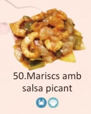 50. Mariscs Amb Salsa Picant