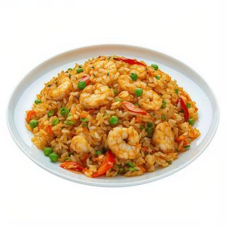 Arroz Frito con Gambas y Piña Estilo Thai