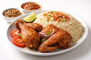 Poulet De Chair Frit & Attiéké