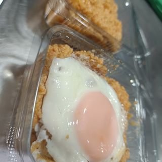 Coliflores esparragas con huevo frito