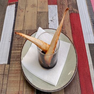 Twister de langostino sobre miel de caña (2 ud.)