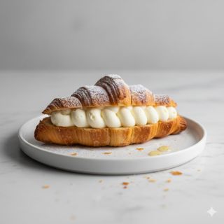 Croissant relleno de nata