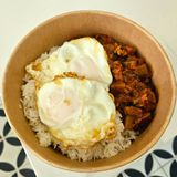 Pisto, Huevo Frito y Arroz 