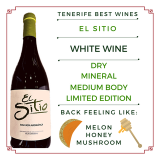 Vino Blanco Seco para comer y catar solo, de Tenerife