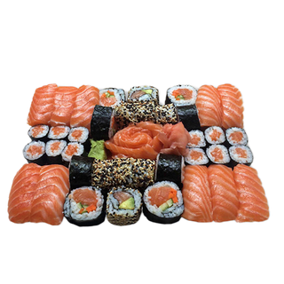 Суши сет Обичам суши със сьомга (38бр) + сашими 
