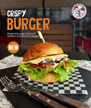 Crispy chicken burger