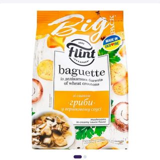 Сухарі Flint Багет Гриби У Вершковому Соусі 150г