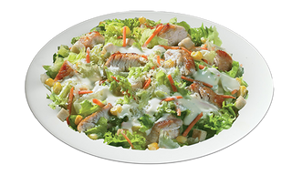 Салата Цезар с пиле +сос + Прибори