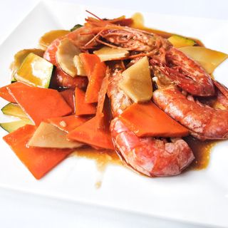 51. Gamberoni con verdure - 4 pezzi