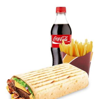 Tacos mixte + soda + frites