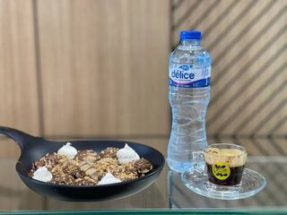 Poffertjes Chocolat Noir, Banane, Amande