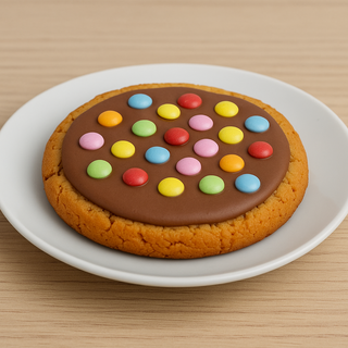 Cookie con gocce di cioccolato glassato al cioccolato