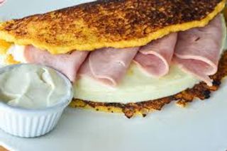 Cachapa con jamón y queso ( 15 cms)