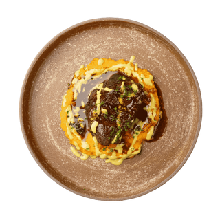 Slow cooked ox cheeks