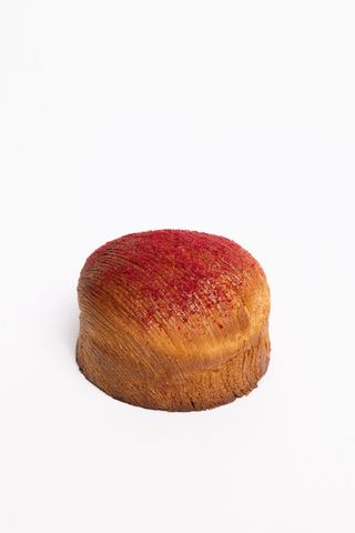 Puff cu cremă fiartă și zmeură