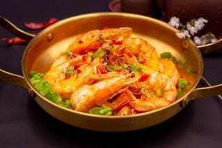 Gamberoni sale e pepe/椒盐大虾