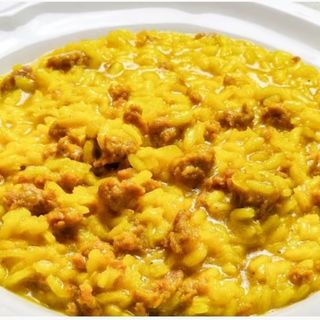 Risotto  alla monzese salsiccia +zafferano