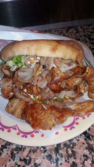 Panino kebab con verdure di base 