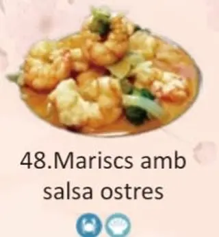 48. Mariscs Amb Salsa Ostres