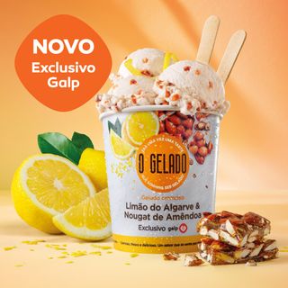 O Gelado Cremoso Limão & Nougat de Amêndoa Exclusivo Galp 460ml