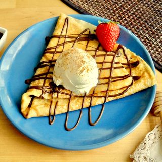 Crep de Pistacho con helado