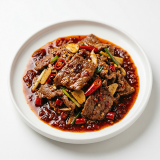 ternera con salsa picante