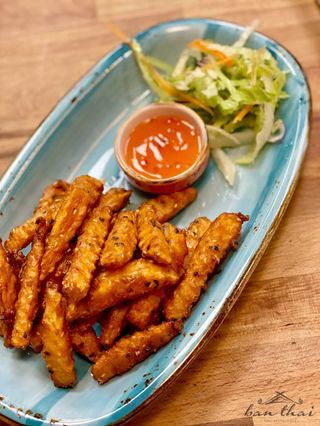 Frytki z dynii w tempurze