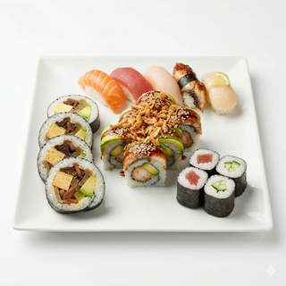 Futo Maki Nigiri Dragón Roll Cebolla Frita Y Maki (16 Uds.)