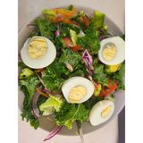 Garden salad with eggs
