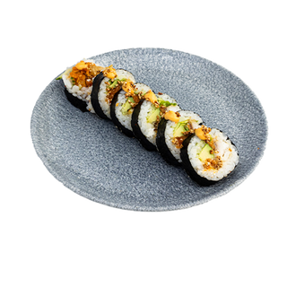 60. Spicy karmazyn w tempurze z chrupkami z tempury