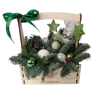 Aranjament in cutie de lemn