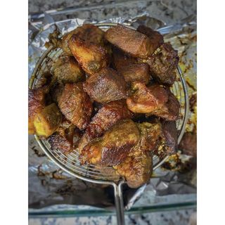 Smoked Wet fried Rabbit Meat