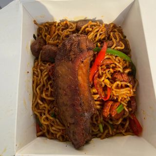 Strip'd Beef Noodles With Turkey