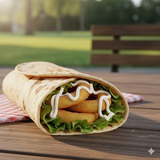 Piadina con anelli di cipolla grande