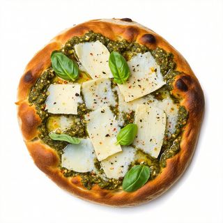 Pizza pesto e pachini - bianca