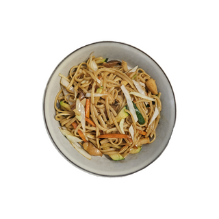 Tallarines fritos con verdura