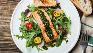 Sałatka z grillowanym łososiem