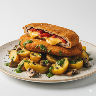 Cachopo Y Patatas Guerreras