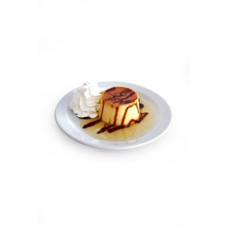Flan casero con nata