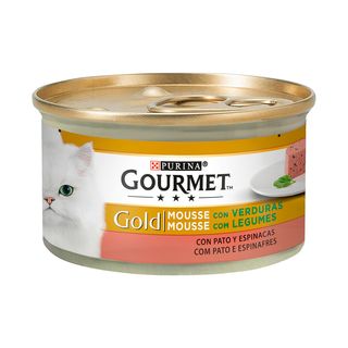Comida Gourmet Gold Mousse Pato Espinaca Friskies 85 Gr
