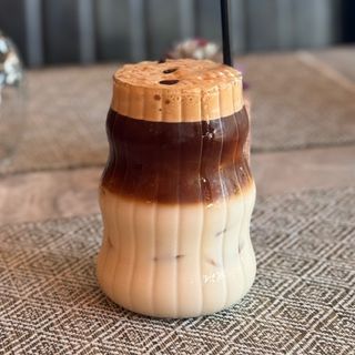 Iced salted maple syrup latte