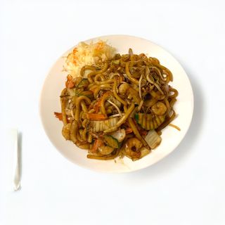 Udon z krewetkami