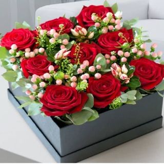 Cajas De 9 Rosas Rojas