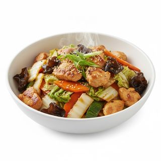 Pollo saltato con verdure miste