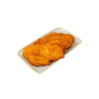 Filetes de pollo empanados con patatas fritas