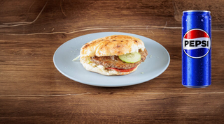 Pljeskavica 100% junetina + Pepsi 0,33l