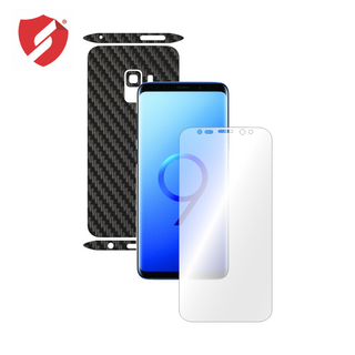 Skin Wrap  Samsung Galaxy S9 Black Carbon - Skin Spate + Folie Clasic Display